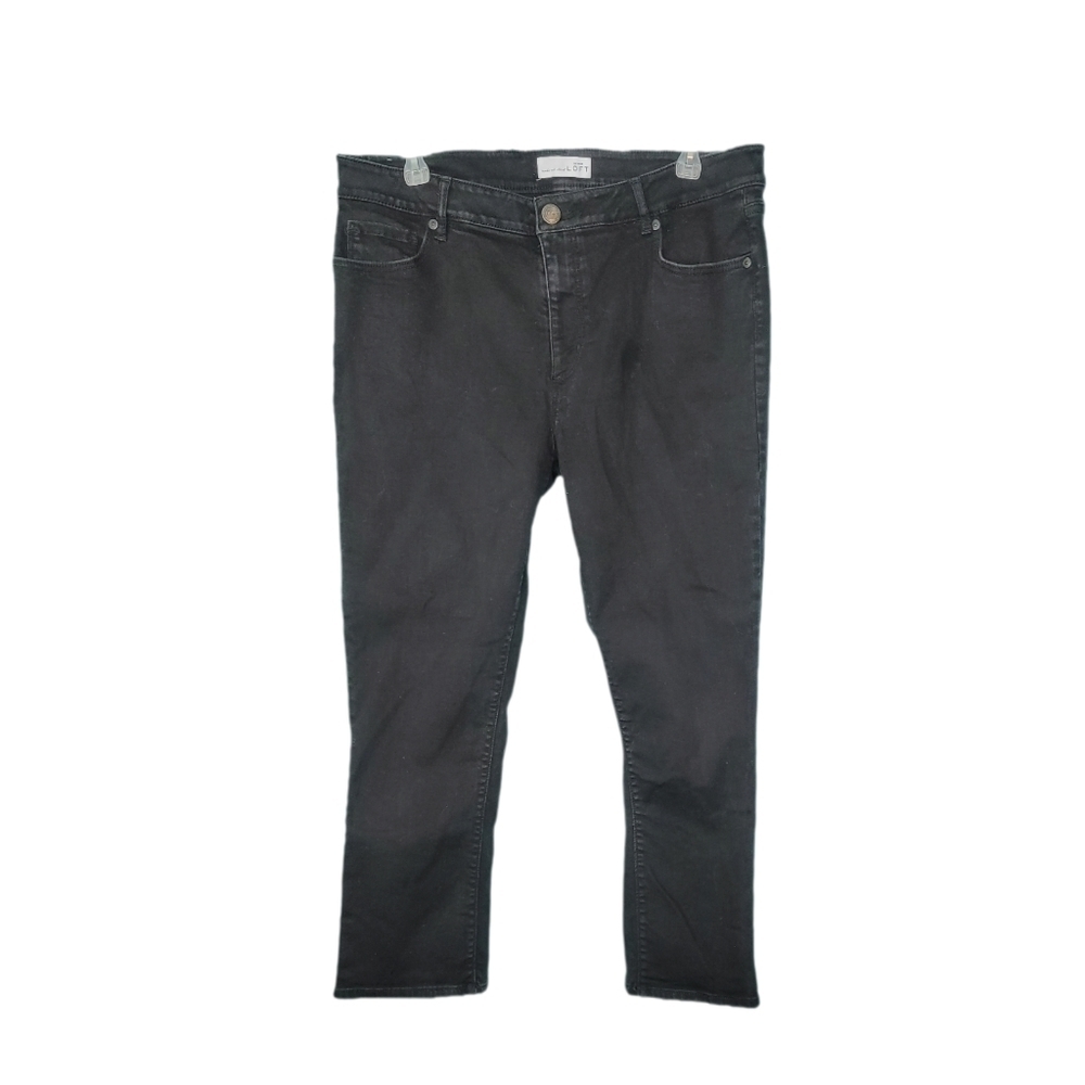 LOFT Curvy Kick Crop Black High-rise Women's Jeans Size 14 (32)